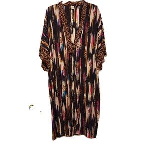Anna & Ava animal geometric print long kimono one   /B15